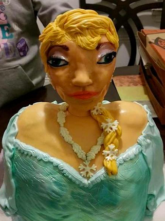 Elsa - dansk frozen disney kage