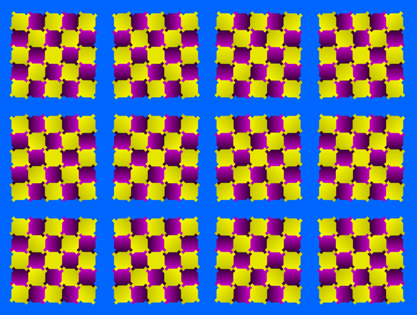 Optisk illusion for børn med fantastiske farver