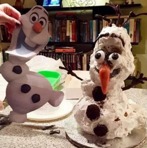 Olaf - forfærdelig disney kage